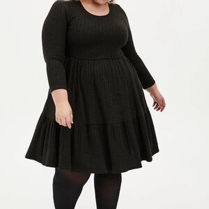 Torrid Dress Women 14 Green Midi Whimsigoth Retro Neutral Boho Western Classic